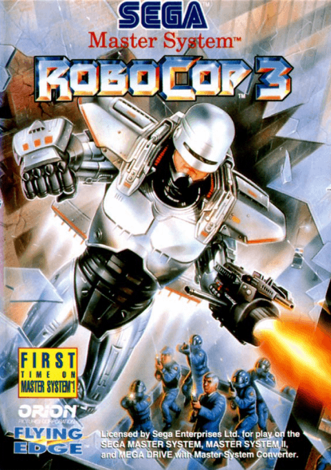 Robocop 3 box art for Sega Master System
